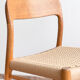 Chaise de salle à manger modèle 75 par Niels O. Møller en chêne avec corde
