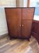 Mid-Century teak wardrobe in brown by Meredew, vertical storage 1960s