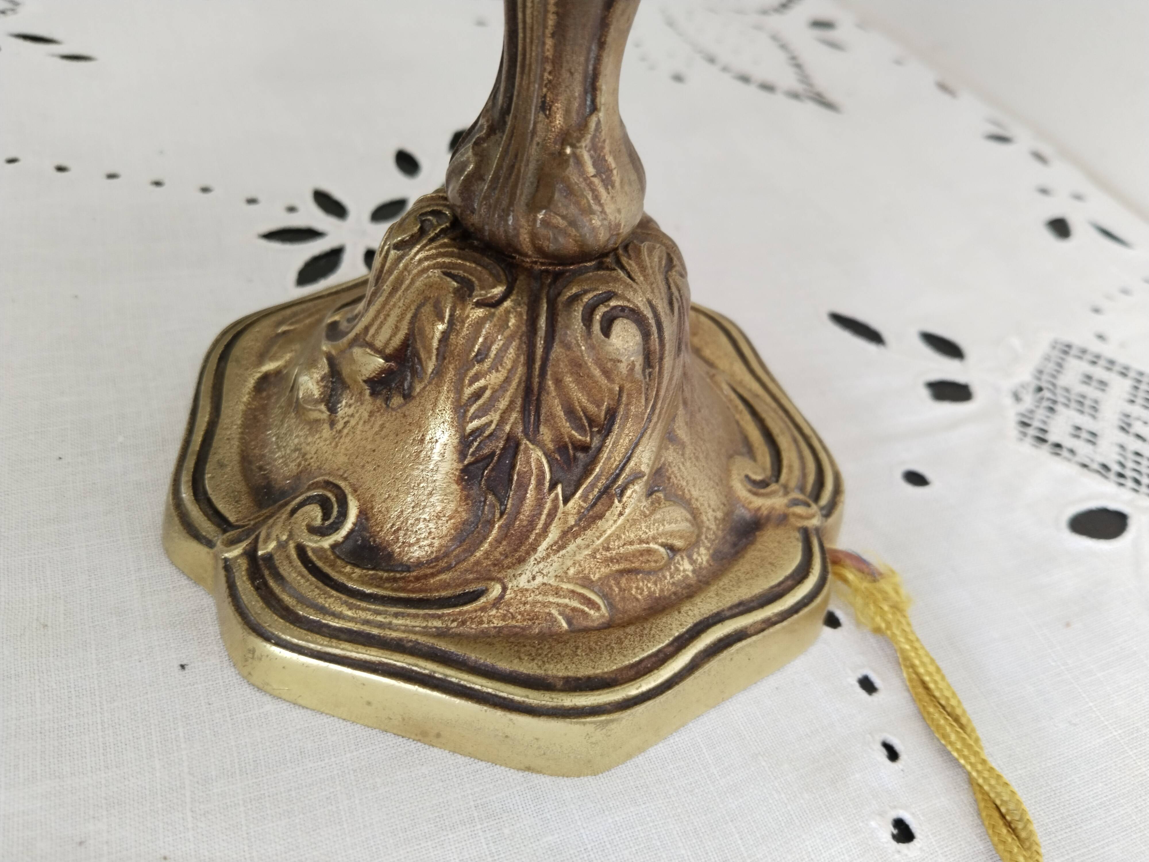 Bouillotte lamp in gilded brass, Empire style, 3 lights