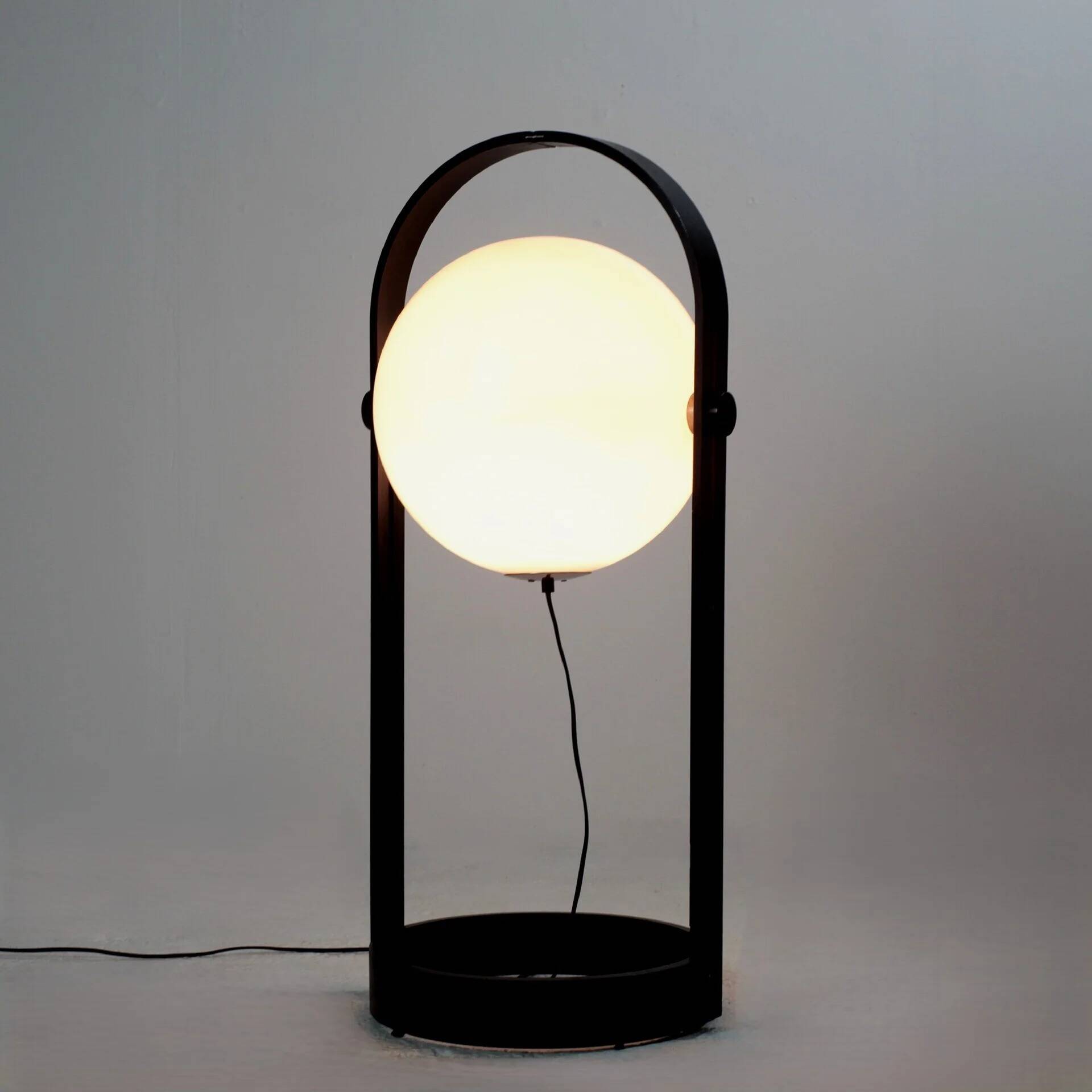 1960s large plywood and perpex floor lamp by Temde Switzerland