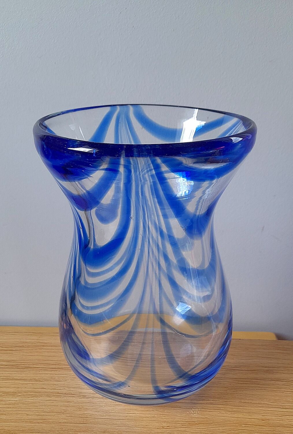 70s crystal vase