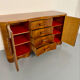 Antique walnut sideboard in Art Deco style from the 1930s.