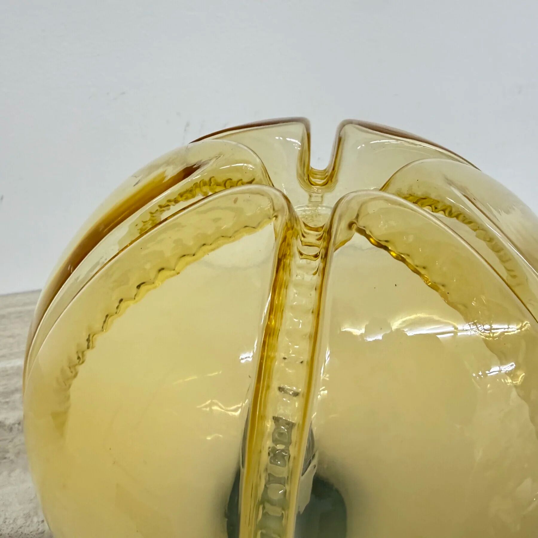 Mid-century Italian glass ceiling lamp, 1970s
