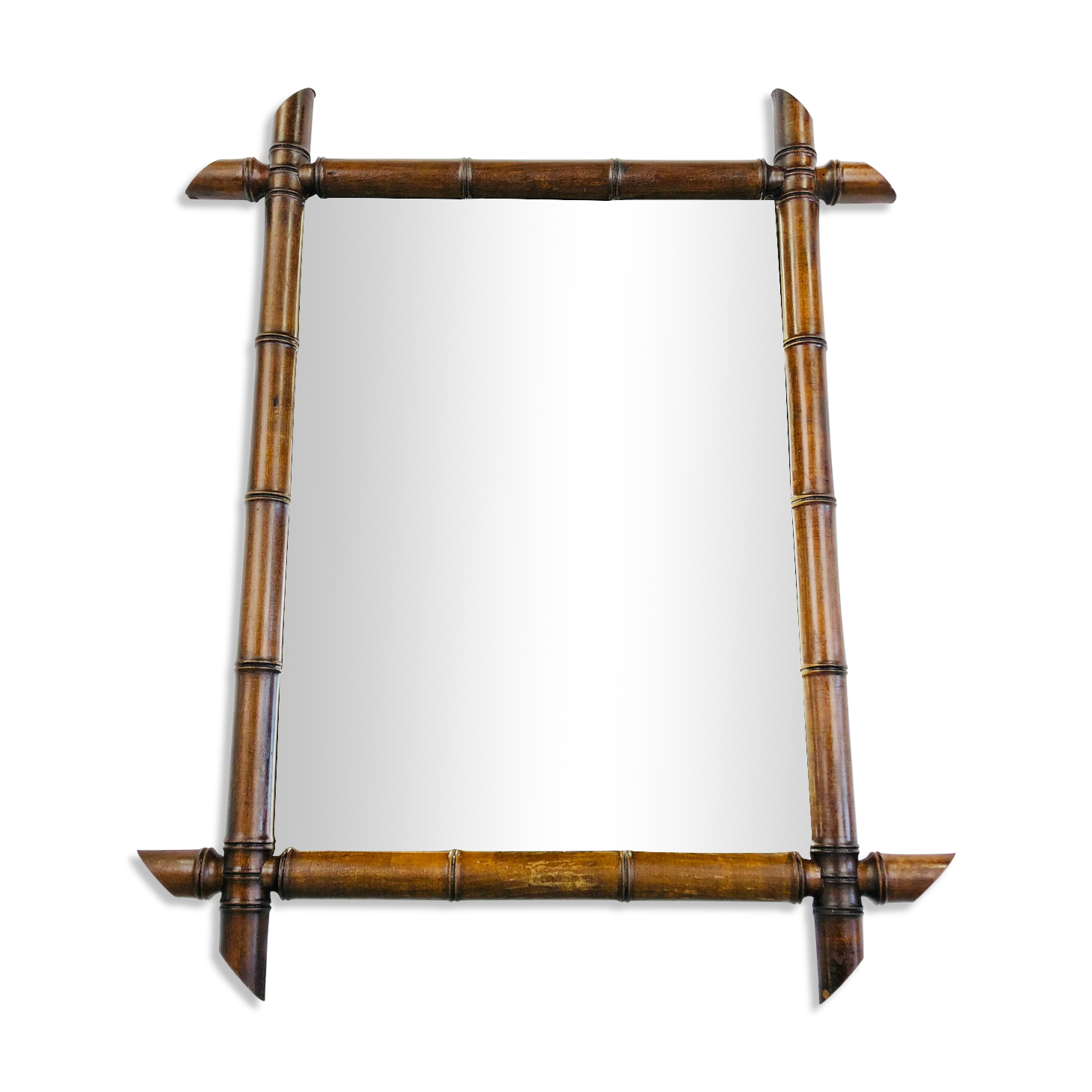 Faux bamboo mirror