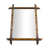 Faux bamboo mirror