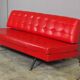 Red leatherette sofa, 1970s