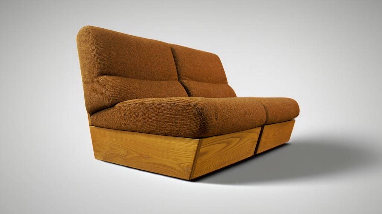 Pair of Vintage 1960s/1970s Free-Form Blonde Wood Armchairs