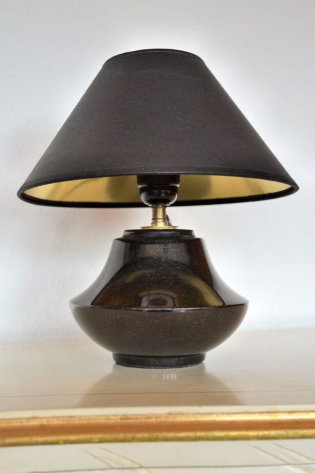 Lamp Black Marble 1960 s