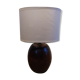 Bedside lamp base round wood Abat day old fabrics vintage