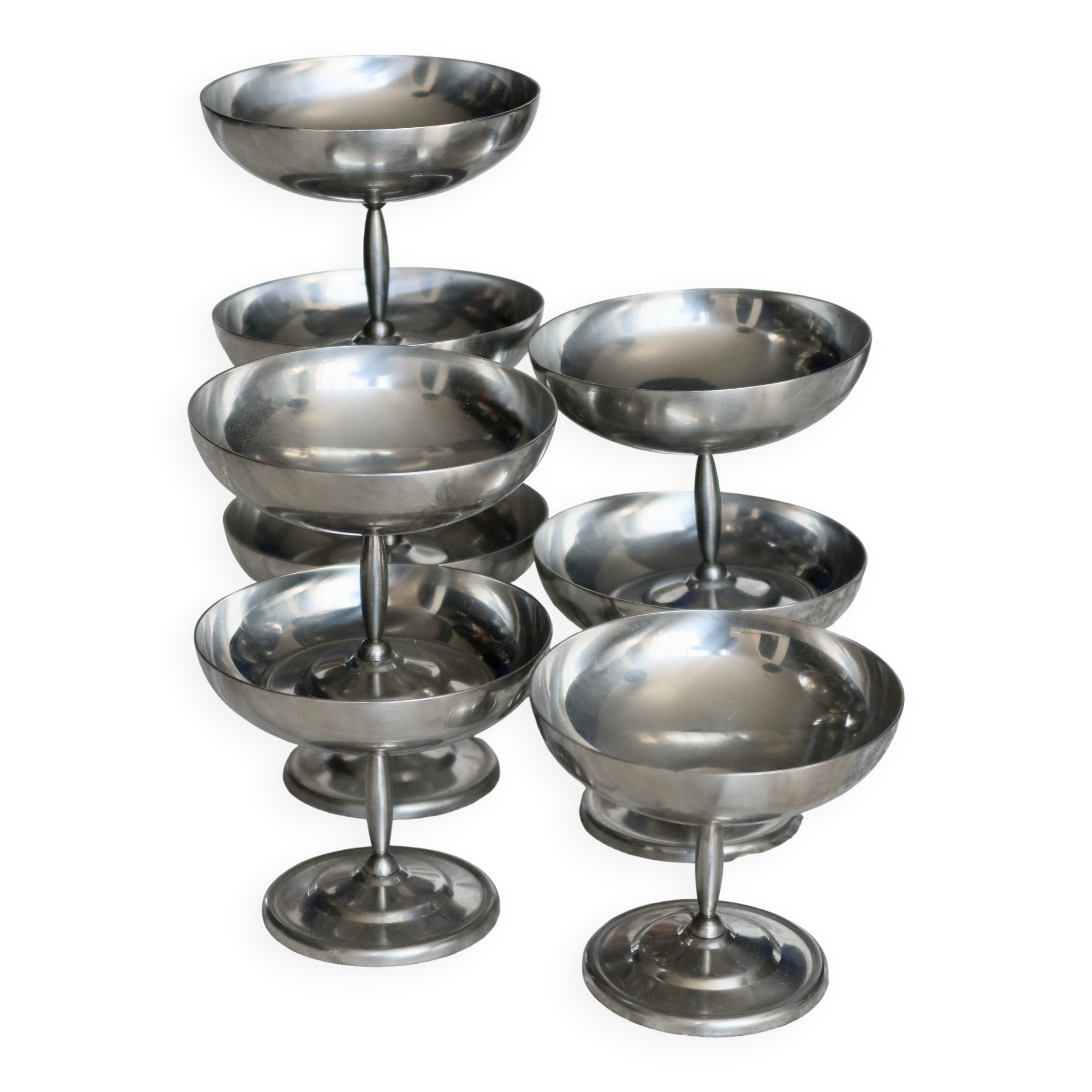 8 ice cream / champagne bowls - Vintage