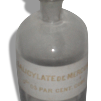 Ancienne bouteille de laboratoire en verre soufflée, vintage