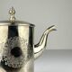 Vintage teapot and tray in solid silver by Royal Sheffield, England, 1950s, Set of 2.