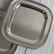 Shiny metal rectangular tray