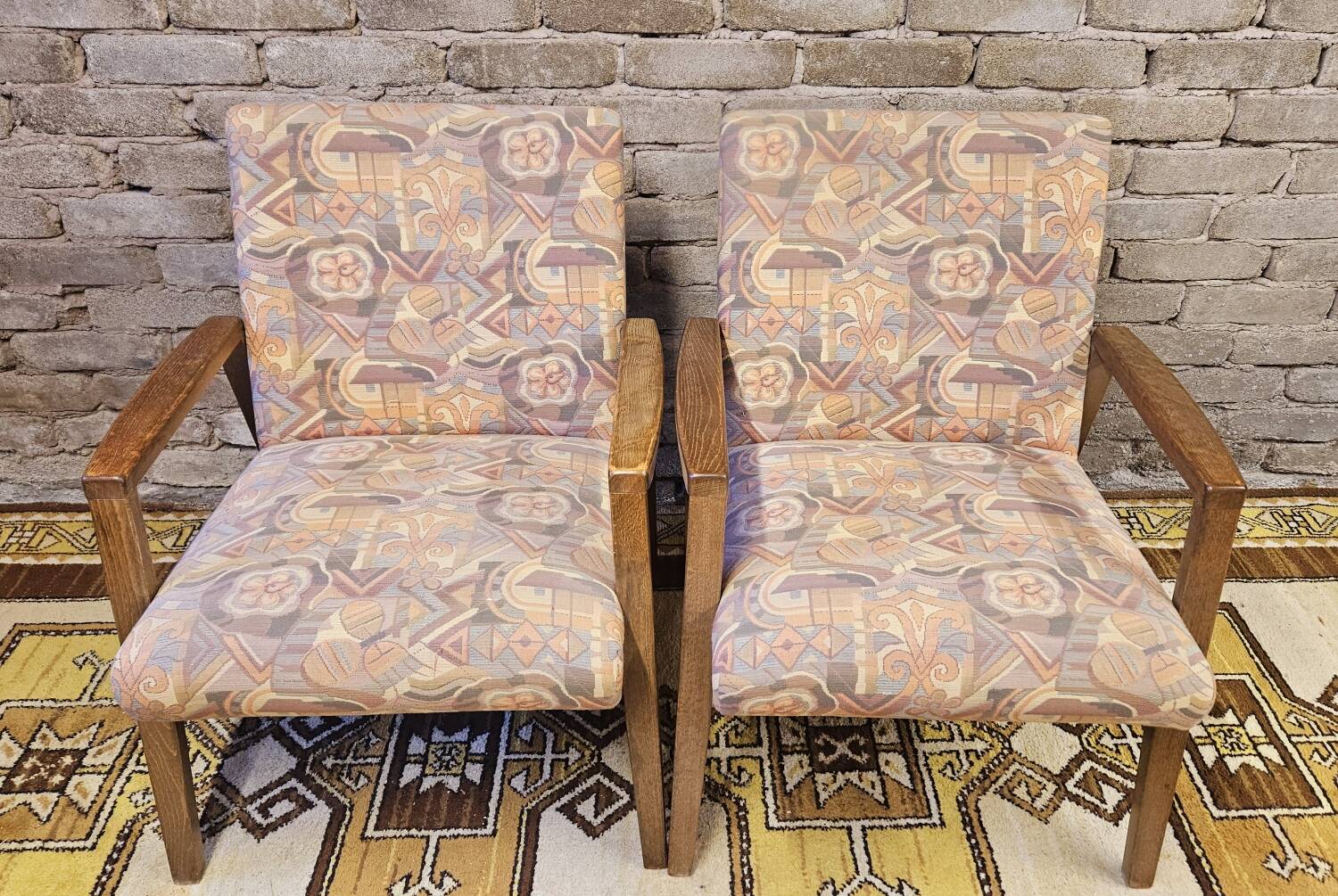 Pair of vintage Danish armchairs from the 1970s