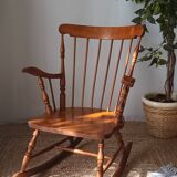 Vintage turned wood rocking chair