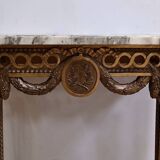 Petite Console d’Applique en Bois Sculpté, style Louis XVI, époque Napoléon III – Milieu XIXe