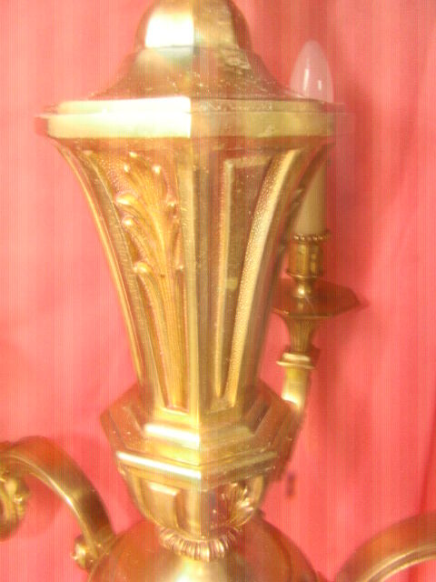 solid bronze chandelier with 5 light arms