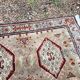 Tapis authentique shirvan fait main 155x100 cm pure laine caucasien géométr