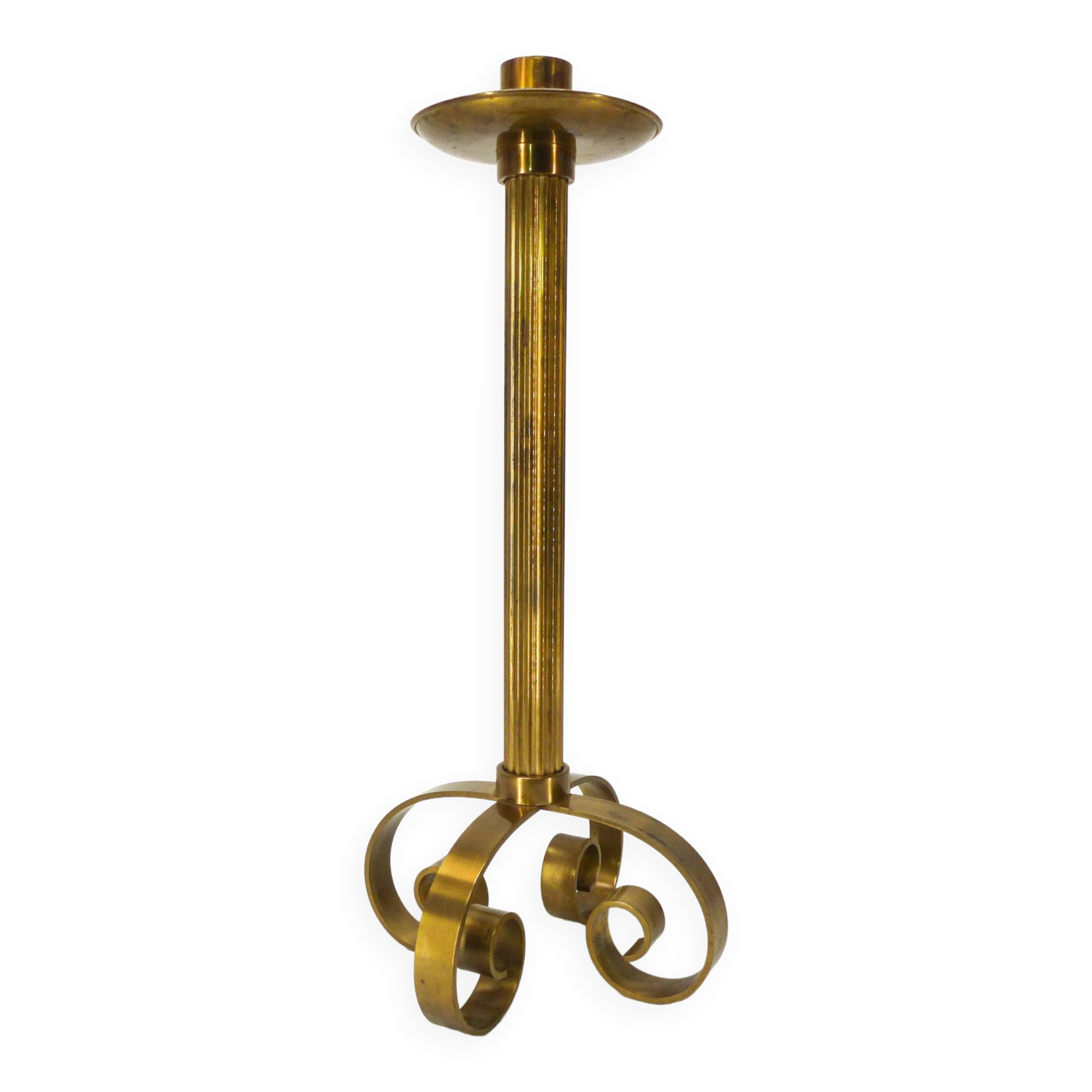 Scandinavian brass candle holder Ivar Ålenius Björk for Ystal Metall 1960