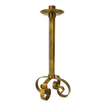 Scandinavian brass candle holder Ivar Ålenius Björk for Ystal Metall 1960