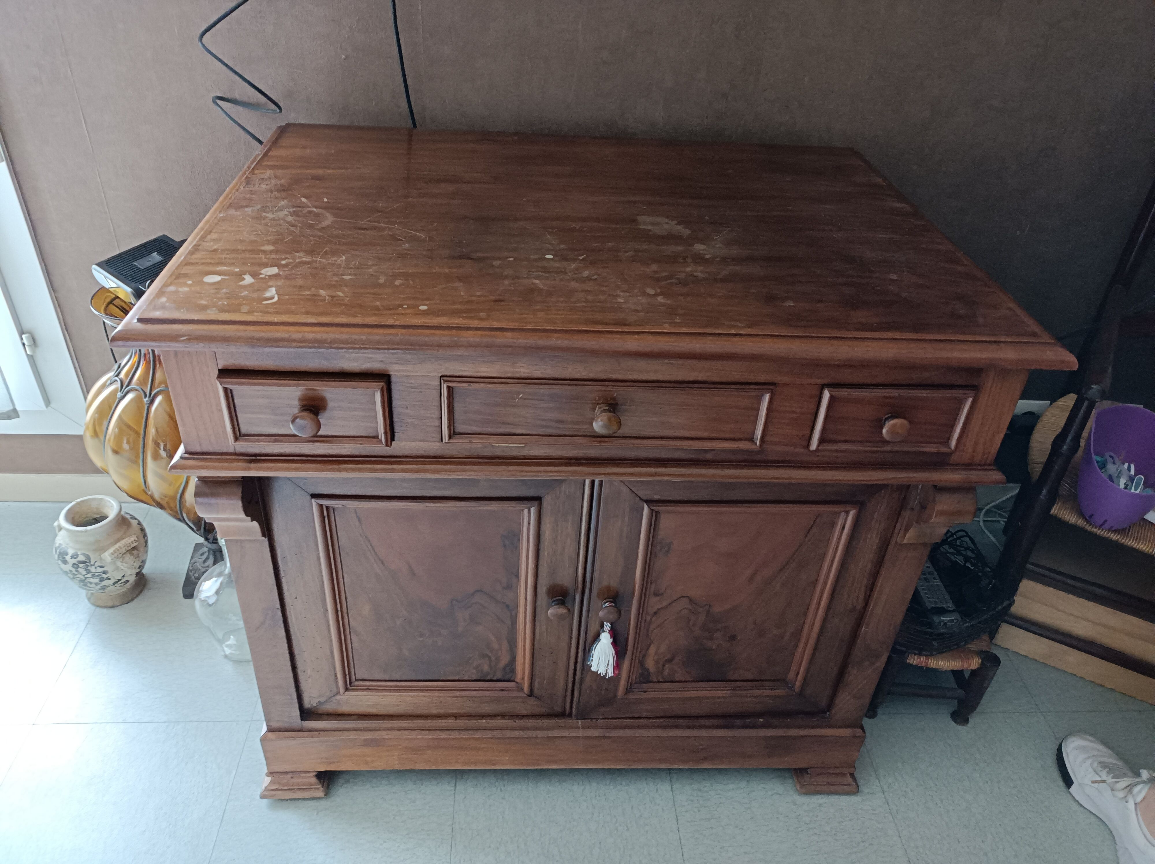 Walnut bathroom furniture