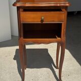 Classic wooden bedside table with drawer