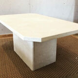Travertine coffee table