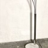 Space Age 5-arm floor lamp in chrome and marble, 1970-80