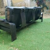 3 seater leather sofa 1970