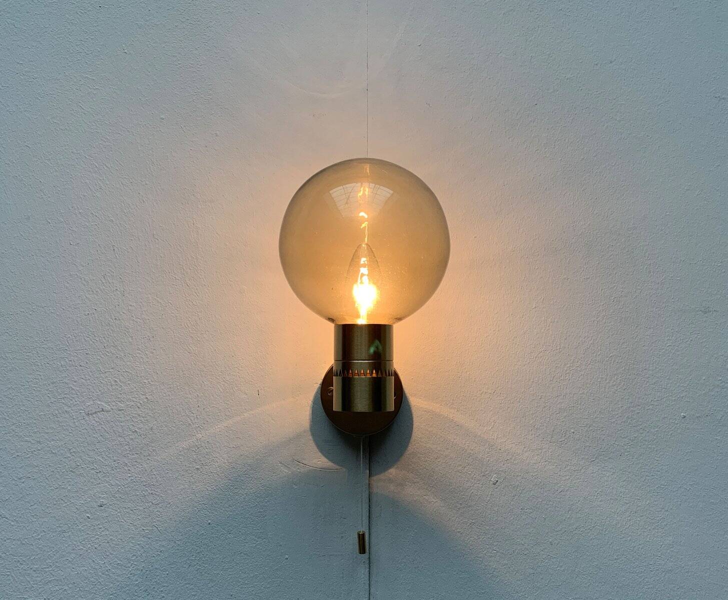 Swedish brass wall sconces from the mid-century by Hans-Agne Jakobsson for Hans-Agne Jakobsson Ab, Markaryd, 1960s, set of 2.