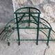 Antique half-moon metal plant stand