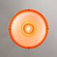 Italian Orange Acrylic Glass Pendant Lamp, 1970s