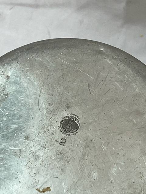 Aluminum milk jug early 20th