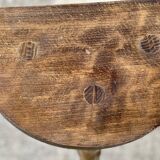 Set of 2 tripod stools with turned legs, vintage plant holder, 1960s