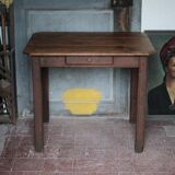 Wooden table with 1 drawer, coffee table, kitchen table, vintage wooden table.