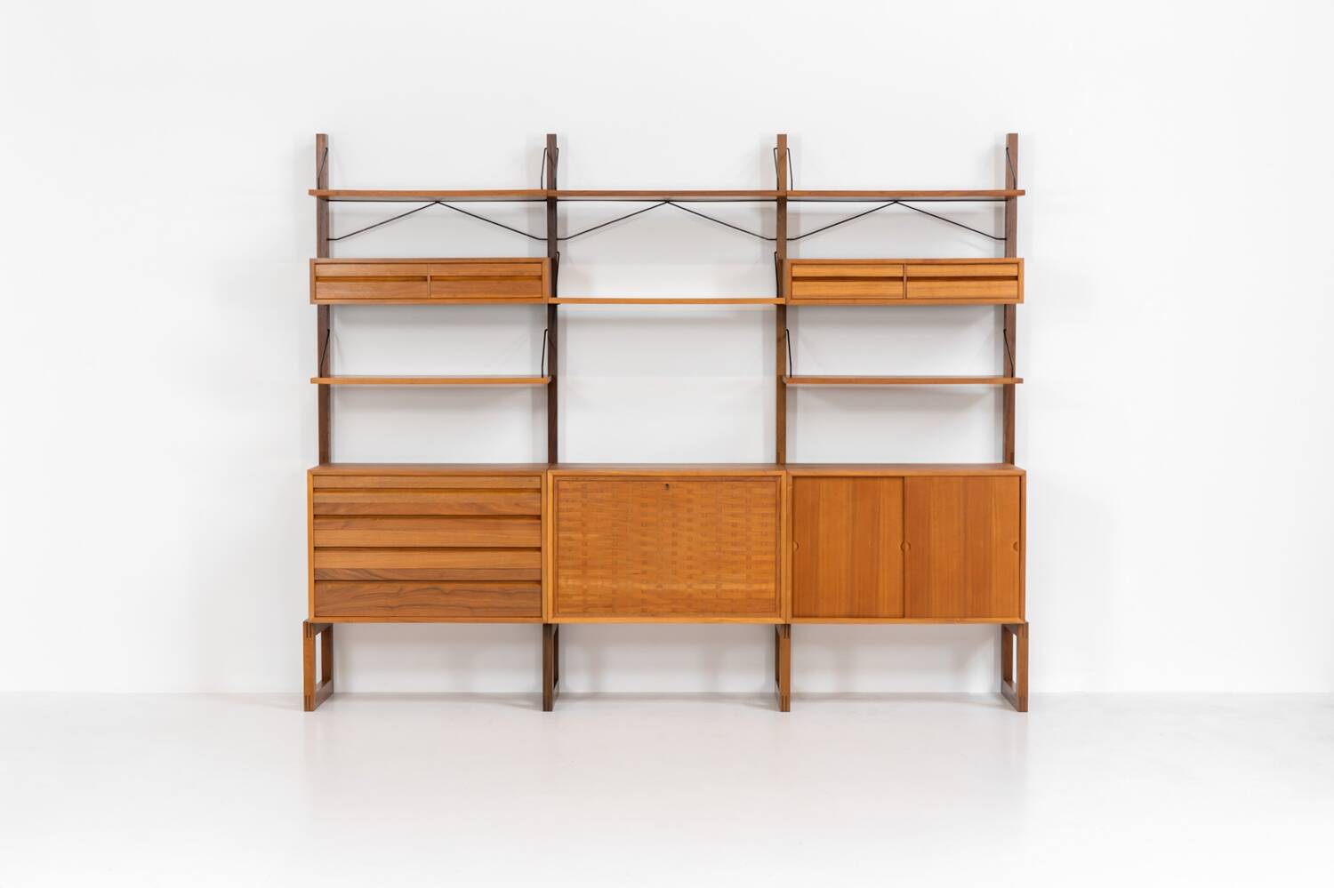 Free standing wall unit by Poul Cadovius for Cado (Denmark, 1960s).