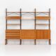 Free standing wall unit by Poul Cadovius for Cado (Denmark, 1960s).