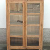 Old wooden glass cabinet