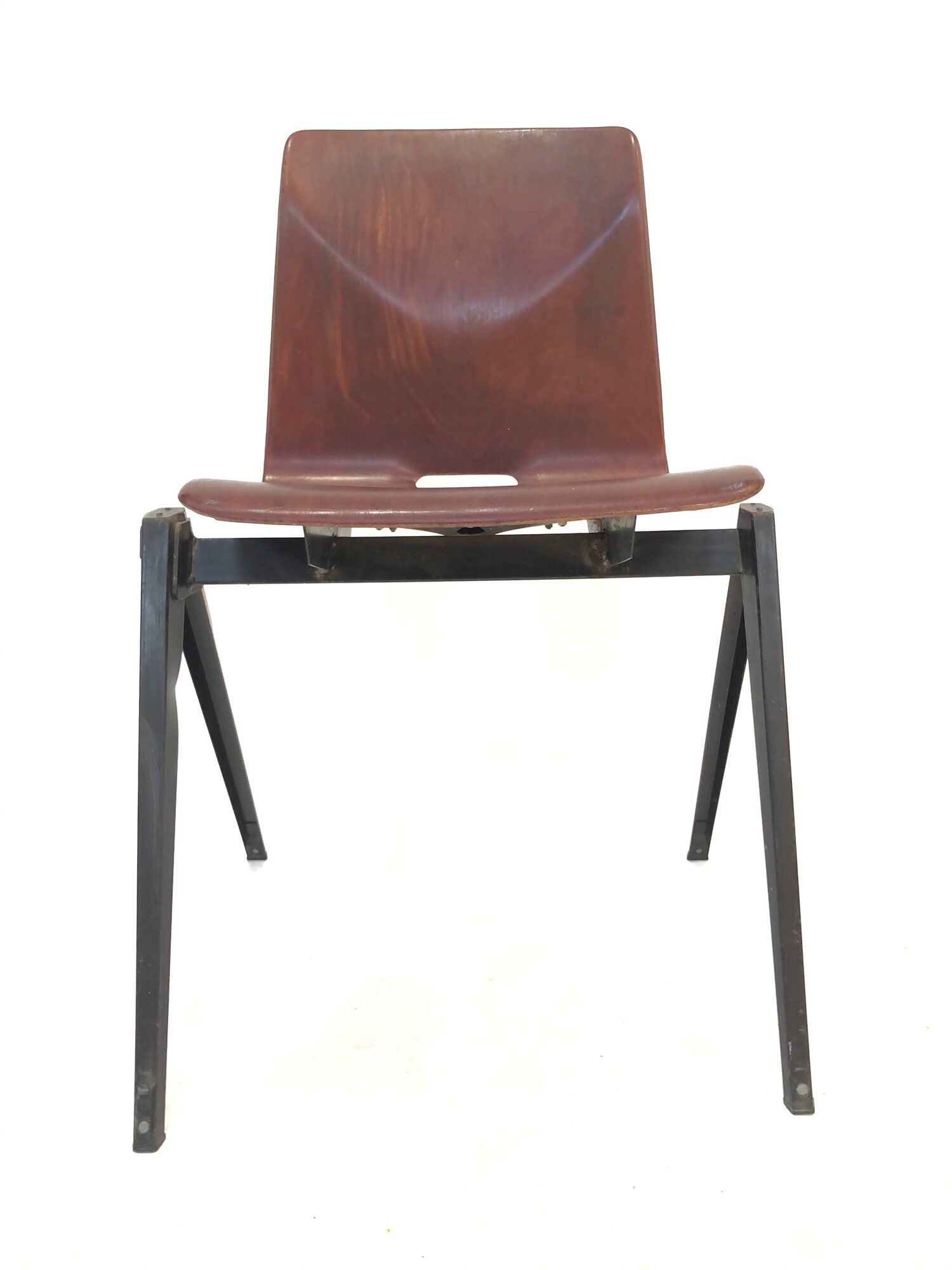 Vintage set of four Galvanitas S22 school chairs in the Netherlands