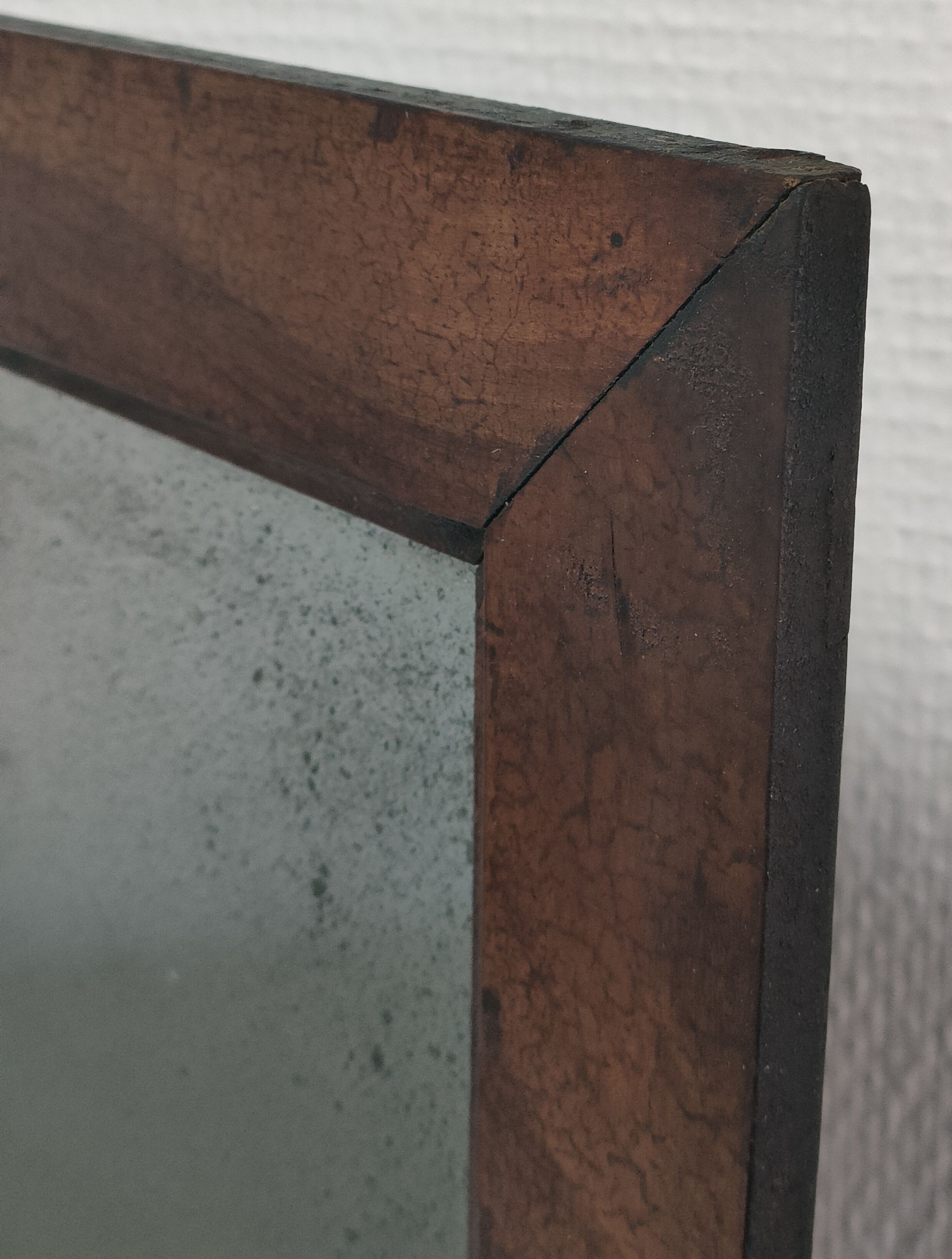 Solid wood mirror and patinated ice early twentieth century