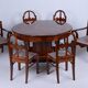 Art Deco Dinig Set in Caucasian Walnut, 1920s, Set of 7
