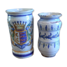 2 pharmacy jars in faience