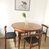 Set table and Chair Hans Olsen 1950 Scandinavian teak