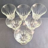 Set of 6 vintage wine glasses