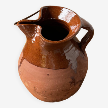 Glazed earthenware jug