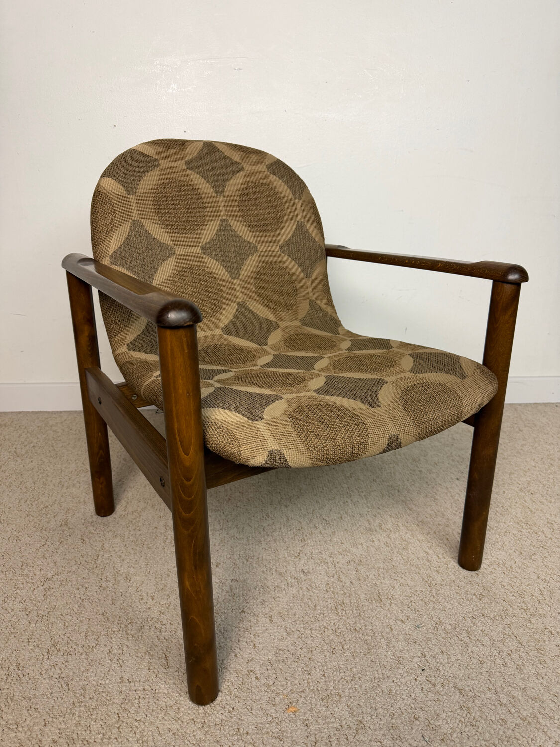 Vintage wooden armchair – 1970s design