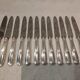 12 dessert knives with silver metal handles, goldsmith SFAM art deco