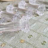 Set of 6 molded glass knife holders