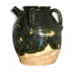 Green glazed ceramic pot