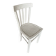 Vintage white wood baumann bistro chair old style #d541